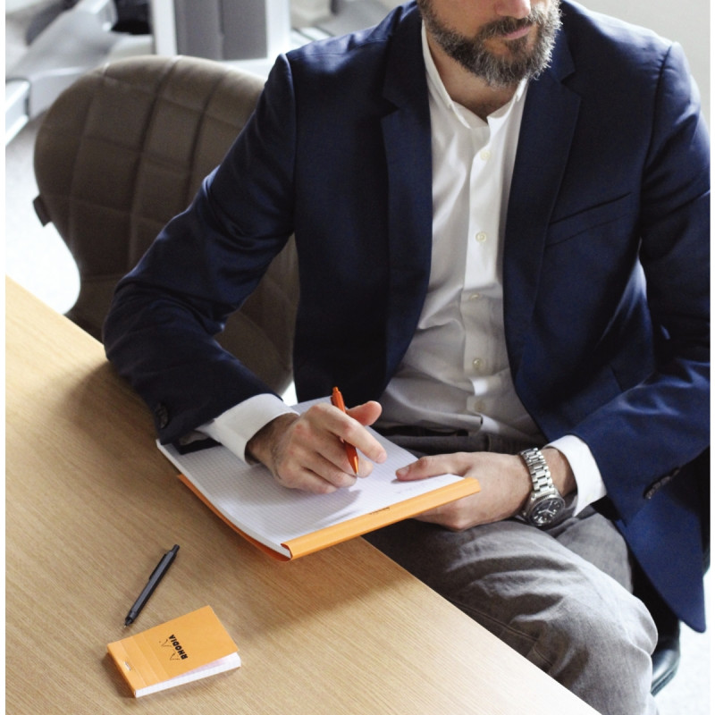 Lot de 2 blocs de bureau RHODIA 80 feuilles, format A4, quadrillé 5x5,