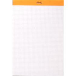 Lot de 2 blocs de bureau RHODIA 80 feuilles, format A4, quadrillé 5x5,