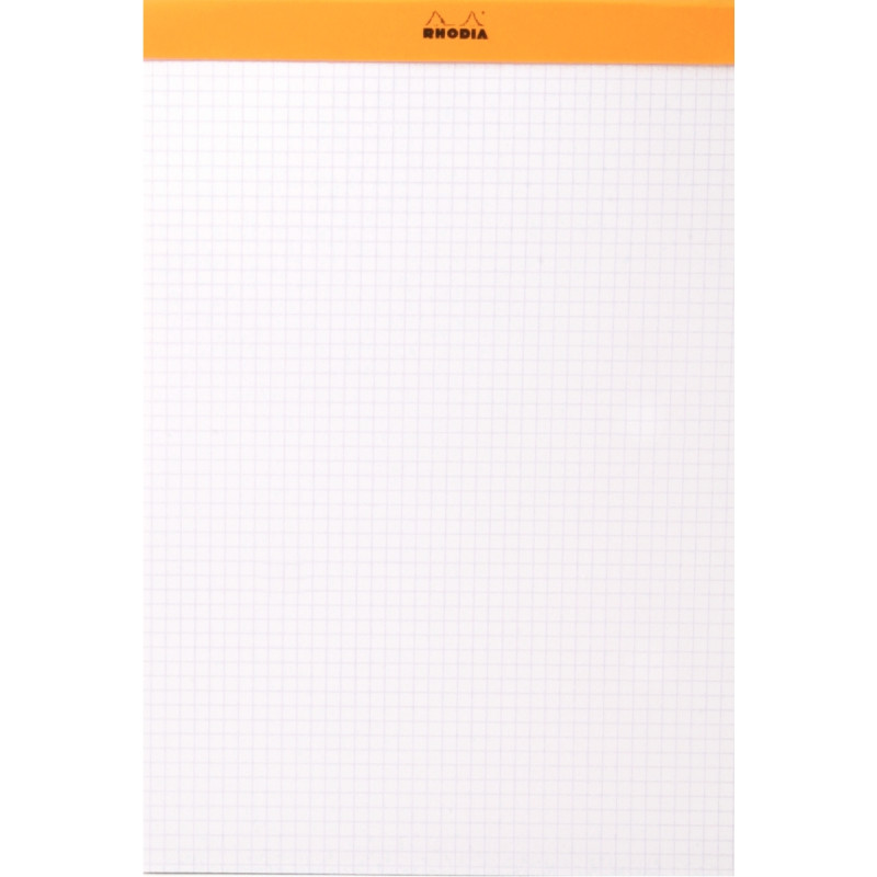 Lot de 2 blocs de bureau RHODIA 80 feuilles, format A4, quadrillé 5x5,