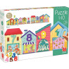 Puzzle encastrement XXL, les maisons de 1 à 10