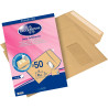 Paquet de 50 pochettes kraft 229x324mm 90g bande siliconée fenêtre 50x