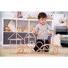Jeu de construction architecte en bois naturel, 28 pièces