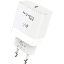 Chargeur secteur avec cordon USB type C vers type Lightning 20W