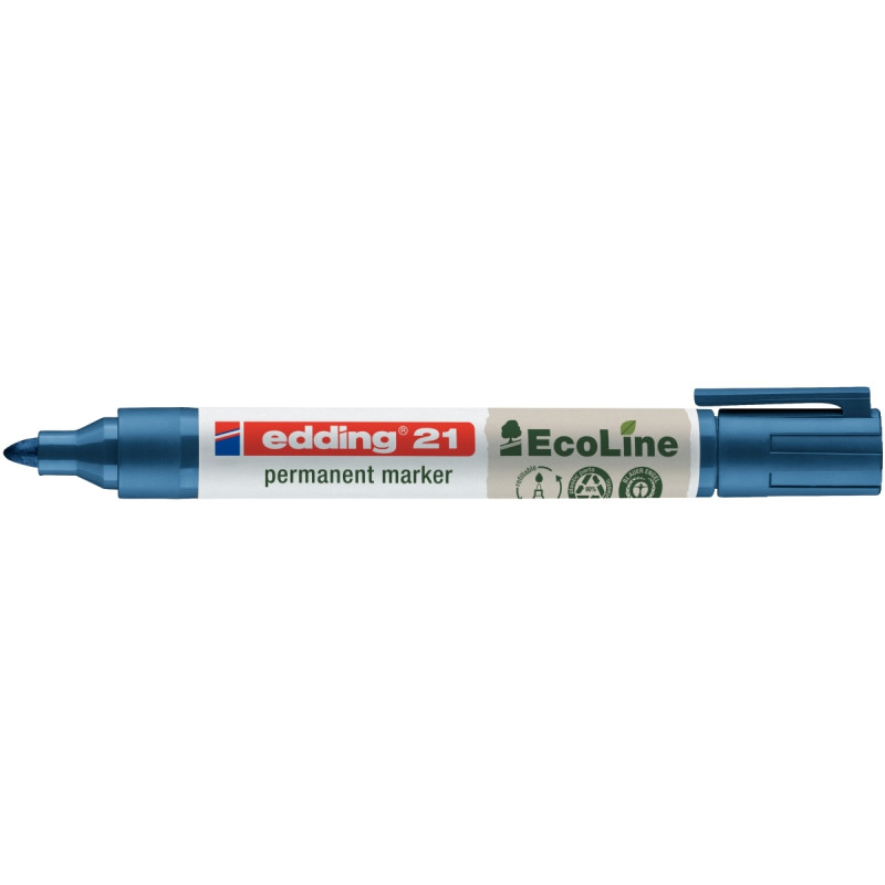 Marqueur permanent Edding 21 pointe ogive bleu