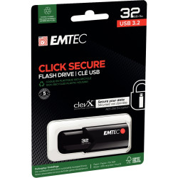 Clé USB 3.2 Emtec CLICK SECURE 32 Go
