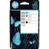 HP 932/933 pack de 4 cartouches d'encre noire, cyan, magenta et jaune