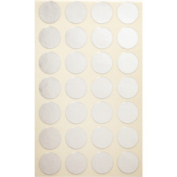 Etui de 112 pastilles adhésives diamètre 15 mm argent