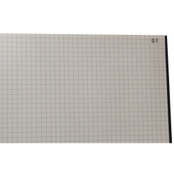 Registre toilé 400 pages foliotées, quadrillé 5x5, format 34 x 22,5 cm