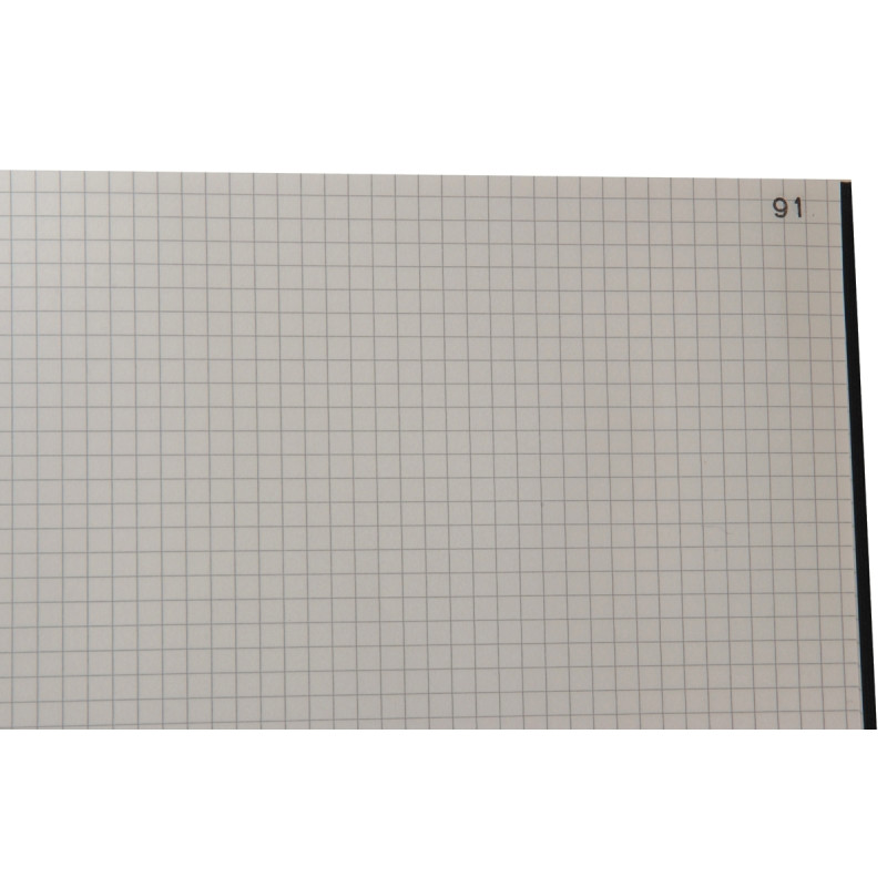 Registre toilé 400 pages foliotées, quadrillé 5x5, format 34 x 22,5 cm
