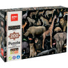 Puzzle panoramique 200 pièces, les animaux menacés