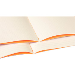 Carnet piqué 64 pages RHODIARAMA format A5, ligné, rouge coquelicot