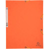 Chemise 3 rabats à élastiques en carte lustrée 400g, orange