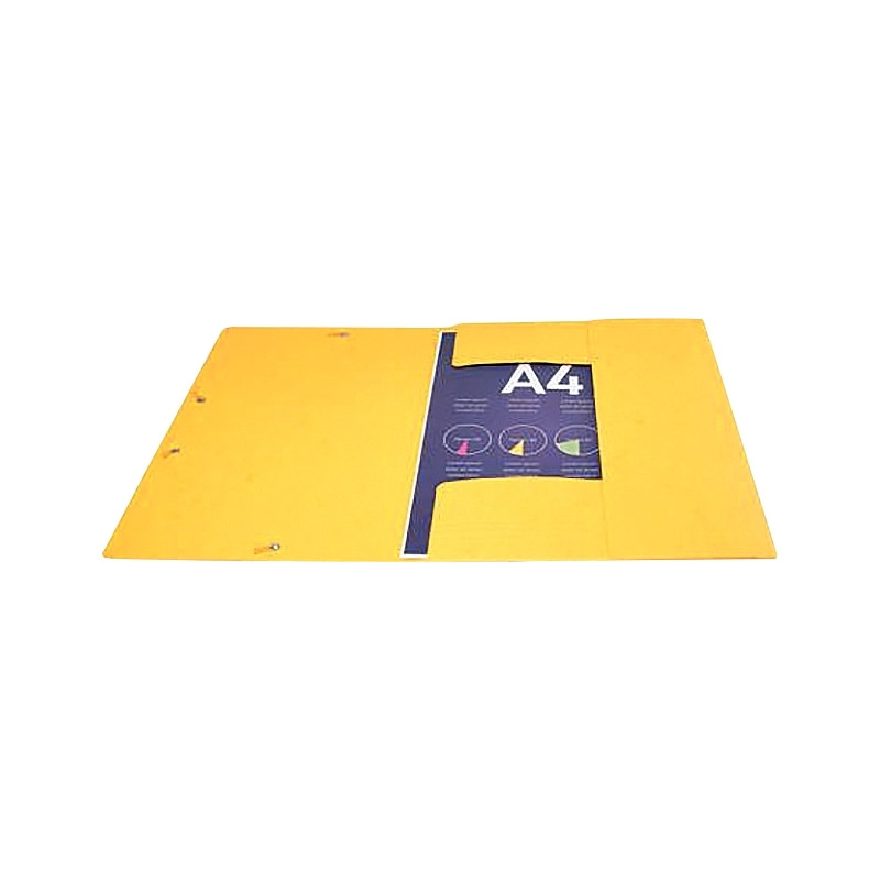 Chemise 3 rabats à élastiques SCOTTEN en carte lustrée 600g, jaune