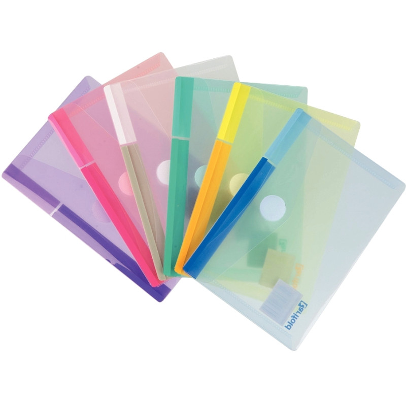 Paquet de 6 enveloppes en polypropylène pour format A6, coloris assort