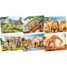 Lot de 18 puzzles en bois 24 pièces, les animaux du monde