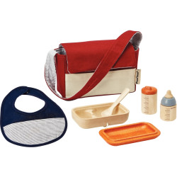 Sac repas de bébé en bois PLAN TOYS, 6 pièces