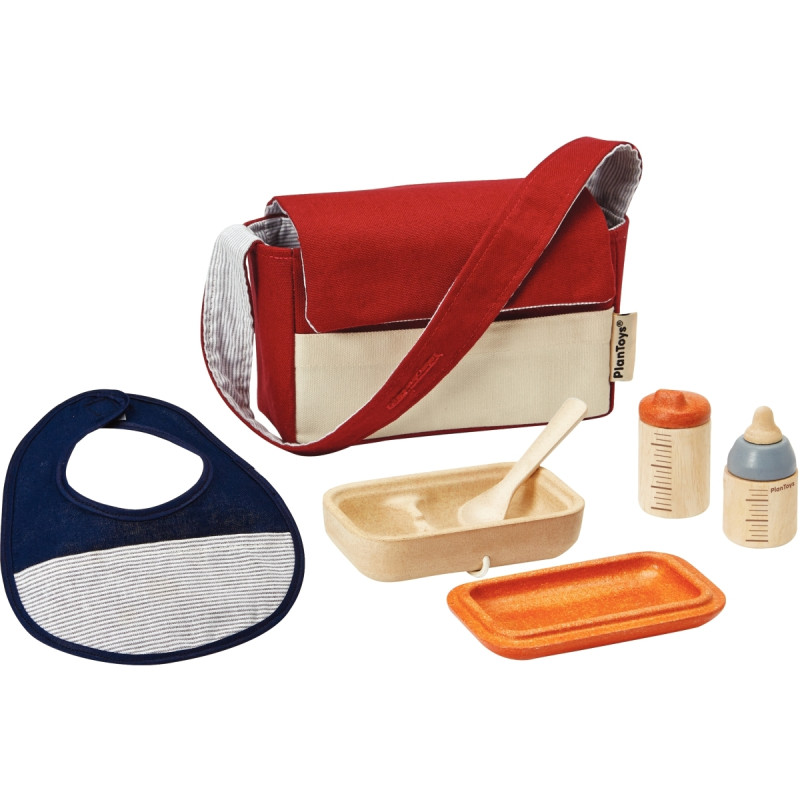 Sac repas de bébé en bois PLAN TOYS, 6 pièces