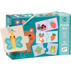 Boite de 12 puzzles duo, les couleurs