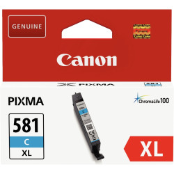 Canon 581XL cartouche jet d'encre cyan haute capacité authentique (CLI