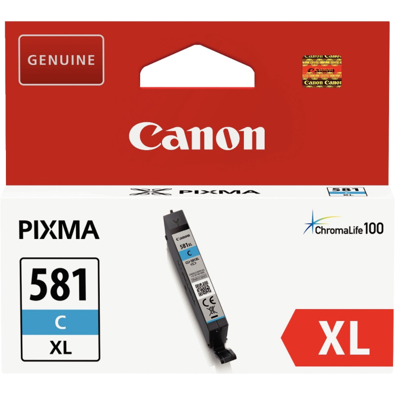 Canon 581XL cartouche jet d'encre cyan haute capacité authentique (CLI