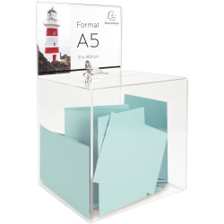 Urne avec porte-affiche A5 21x35,8x21cm