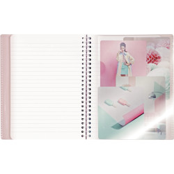 Cahier à reliure intégrale 160 pages KOVERBOOK BLUSH, format A4, quadr