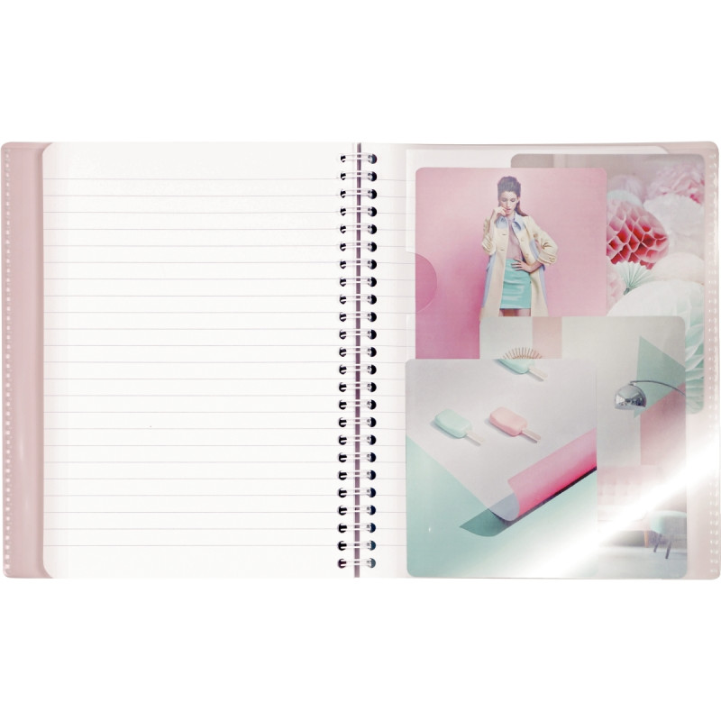 Cahier à reliure intégrale 160 pages KOVERBOOK BLUSH, format A4, quadr