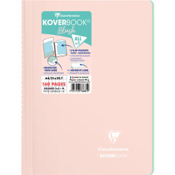 Cahier à reliure intégrale 160 pages KOVERBOOK BLUSH, format A4, quadr