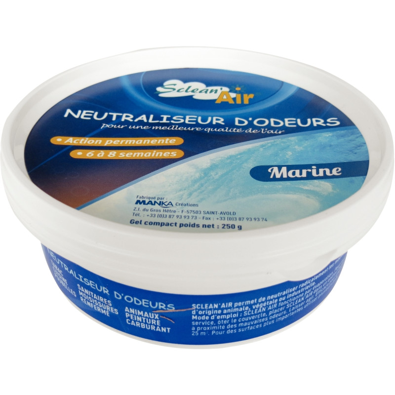Boite gel destructeur d'odeurs marine