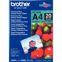 Paquet de 20 feuilles de papier photo brillant marque Brother format A