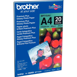 Paquet de 20 feuilles de papier photo brillant marque Brother format A
