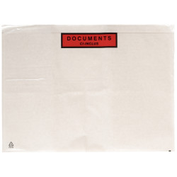 Boite de 500 pochettes adhésives "documents ci-inclus" 320x250mm