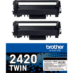 Brother TN2420TWIN pack de 2 toners laser noir authentique