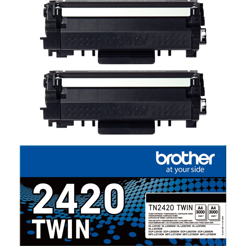 Brother TN2420TWIN pack de 2 toners laser noir authentique