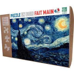 Puzzle d'art en bois d’environ 50 pièces, NUIT ETOILEE