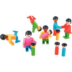 Lot de 11 personnages POLY'M, 47 pièces