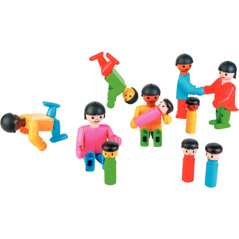 Lot de 11 personnages POLY'M, 47 pièces