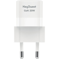 Chargeur secteur 2 port USB 18W/USB-C 20W blanc