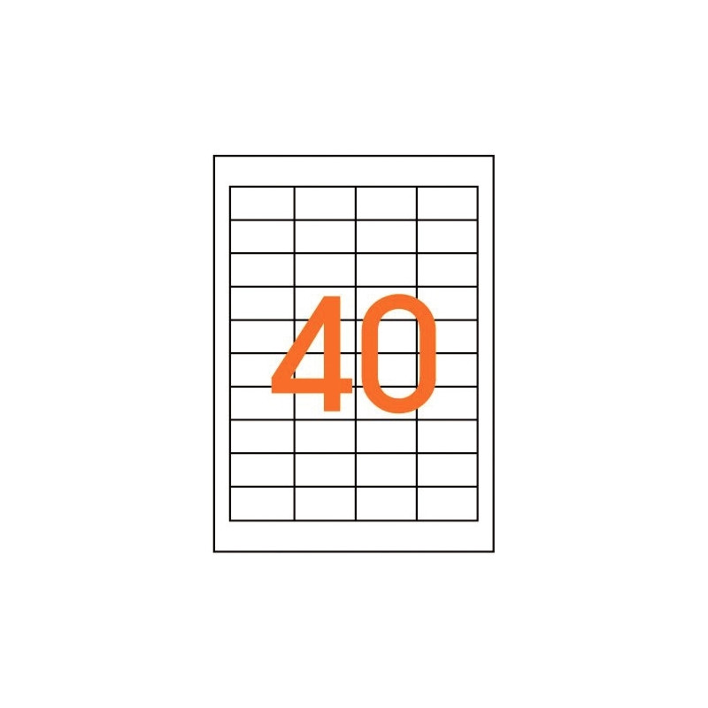 Boîte de 4000 étiquettes multi-usages blanches 48,5x25,4mm