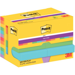 Paquet de 12 blocs notes super sticky post-it 90 feuilles 47,6 x 47,6