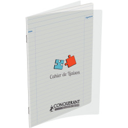 Cahier de liaison 48 pages CONQUERANT, 17x22 cm, ligné, couv PP incolo