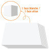 Paquet de 5 feuilles de carton 1 côté blanc, 1 côté gris format 50 x 6
