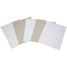 Paquet de 5 feuilles de carton 1 côté blanc, 1 côté gris format 50 x 6