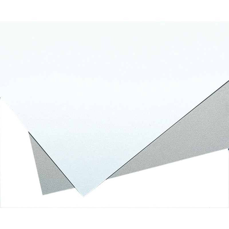 Paquet de 5 feuilles de carton 1 côté blanc, 1 côté gris format 50 x 6