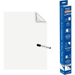 Rouleau de 25 feuilles statiques Magic-Chart blanc uni