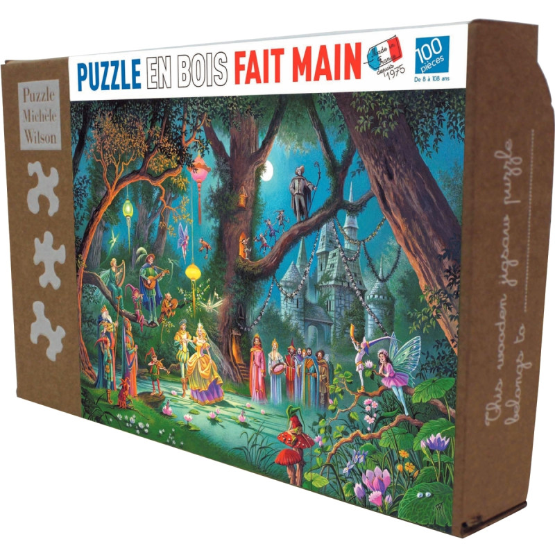 Puzzle en bois d'environ 100 pièces, le mariage d'une fée