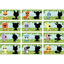 Boite de 12 puzzles duo, les ombres