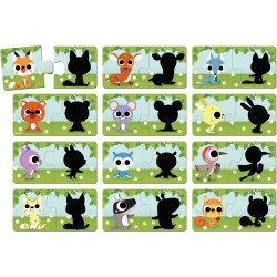 Boite de 12 puzzles duo, les ombres