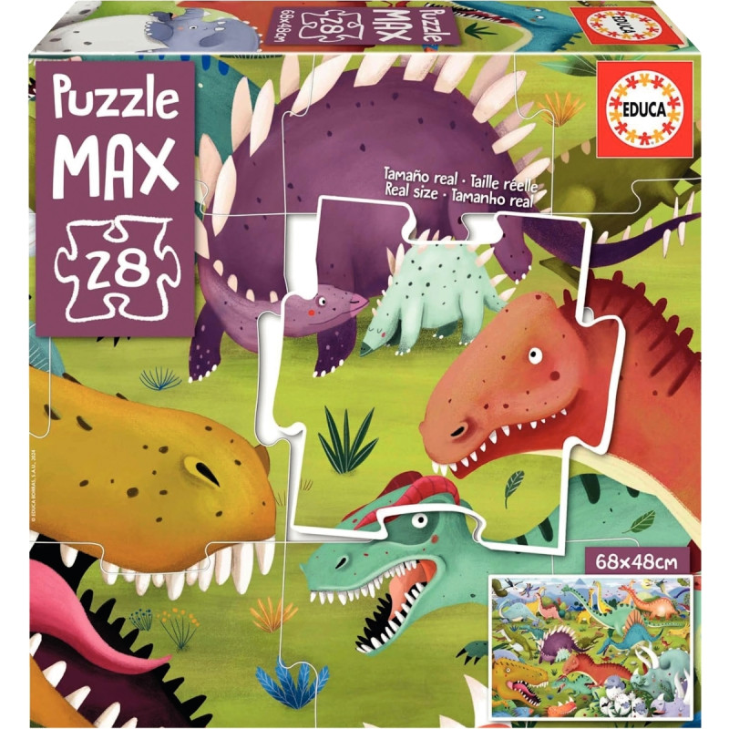 Puzzle MAX 28 pièces, les dinosaures
