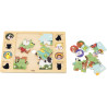 Puzzle en bois cherche et trouve, la ferme